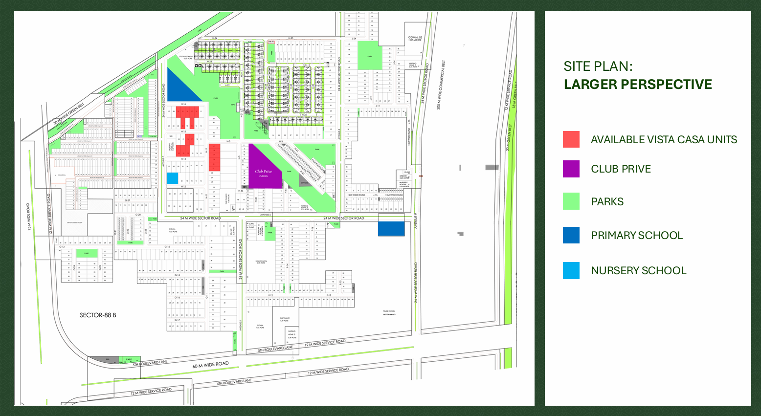 Prominent Floors powered by M3M, Sector 88B Site Plan